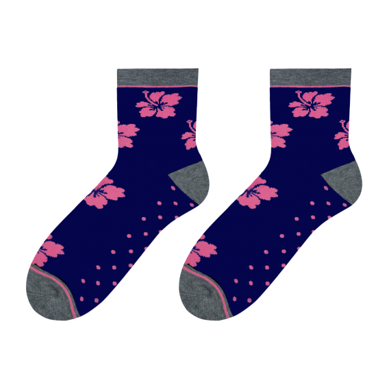 Hibiscus socks design 3
