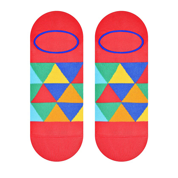 mosaic socks red